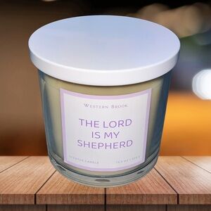 NEW! Western Brook Midnight Tiger Lily Candle 12.5 oz “The Lord is My Shepherd”
